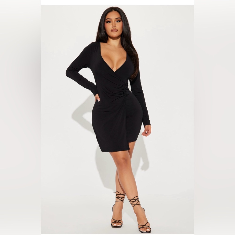 Piper wrap Mini Dress Fashion Nova